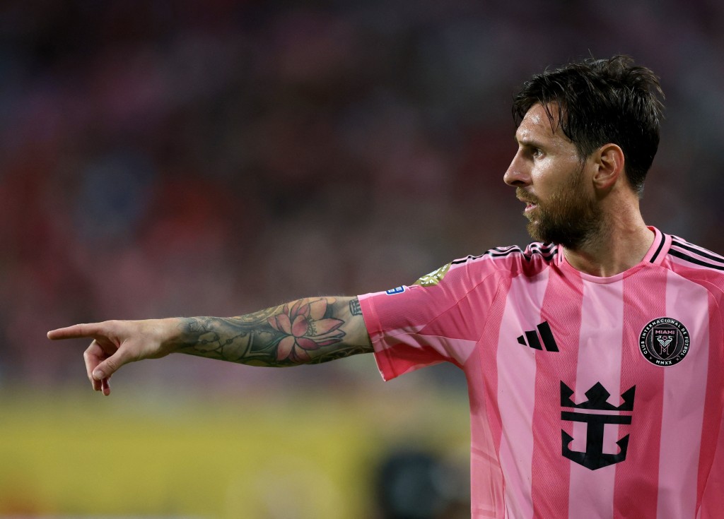 Inter Miami CF's Lionel Messi reacts. (Reuters)