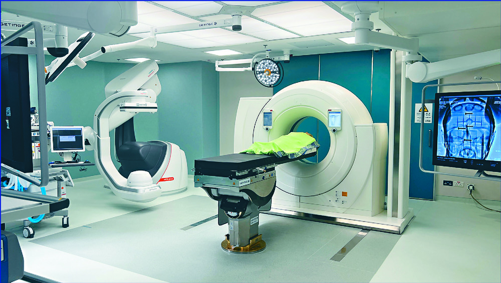 The hybrid operating room. The hybrid operating room.