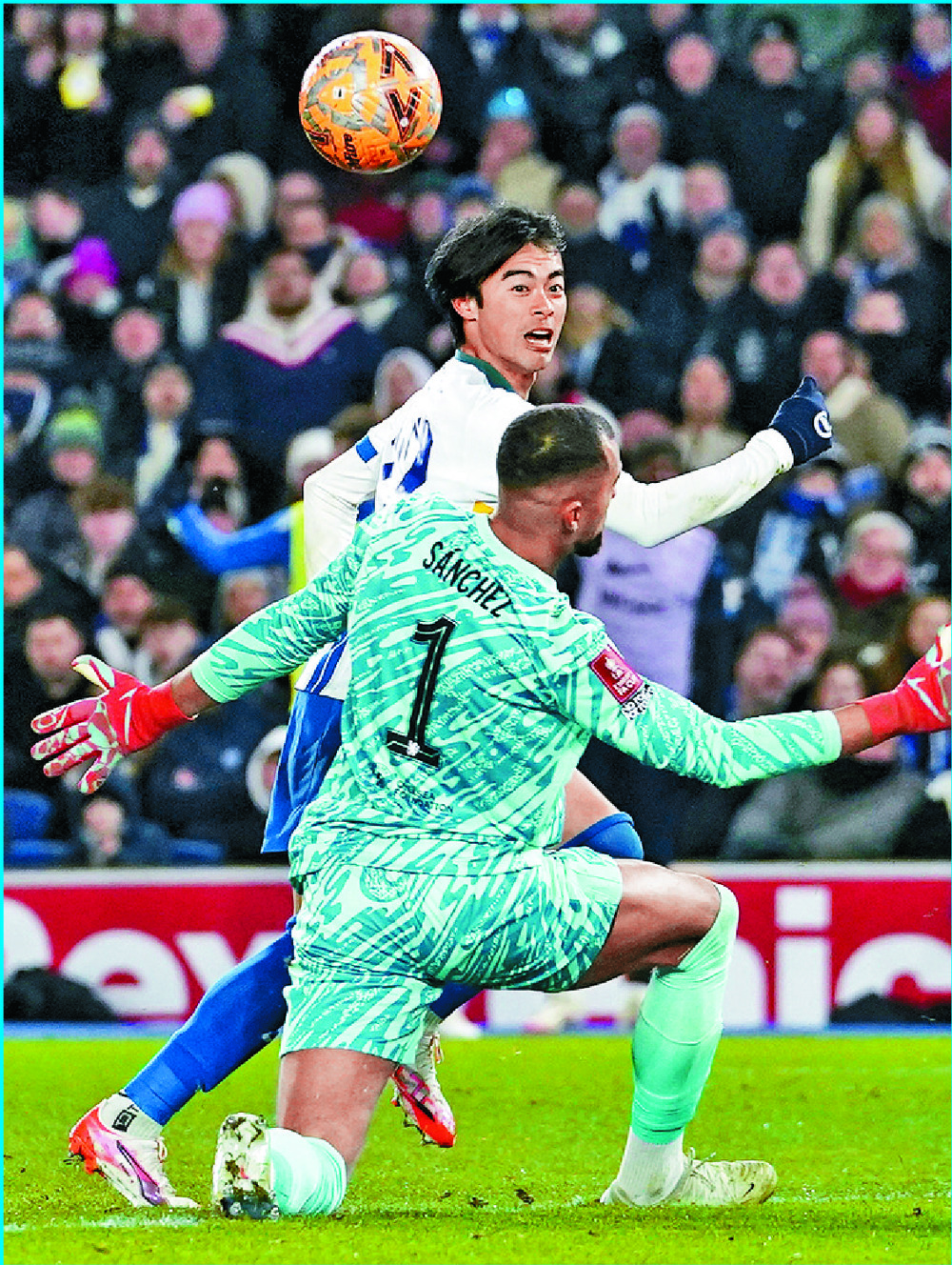 Kaoru Mitoma scores Brighton's winning goal. AP Kaoru Mitoma scores Brighton's winning goal. AP