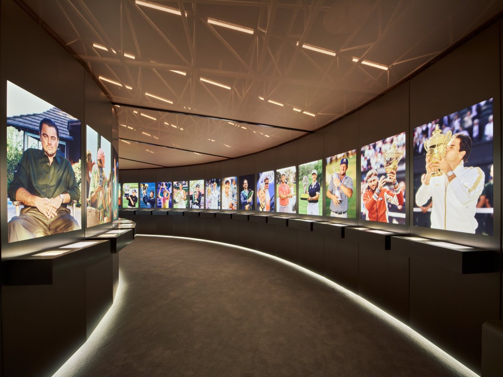 The Hall of Achievers on the upper floor features 100 notable figures and the Rolex Oyster watches they wore.