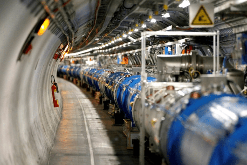 FILE PHOTO: A general view of the Large Hadron Collider (LHC) experiment during a media visit at the Organization for Nuclear Research (CERN) in Saint-Genis-Pouilly, France, near Geneva in Switzerland, July 23, 2014. REUTERS/Pierre Albouy/File Photo/File Photo 