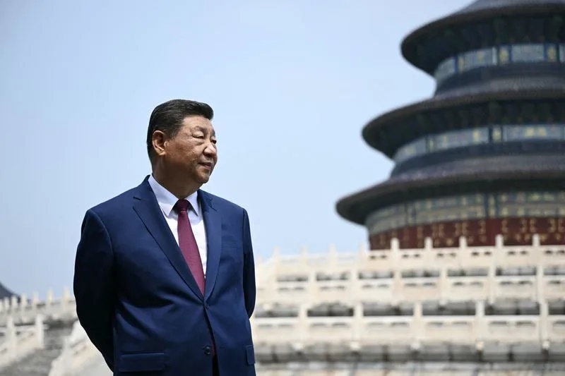 China's President Xi Jinping visits the Temple of Heaven in Beijing on May 14, 2026. BRENDAN SMIALOWSKI/Pool via REUTERS