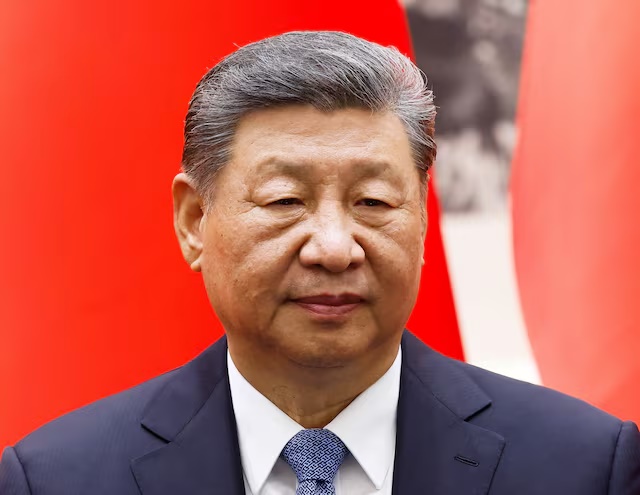 China’s President Xi Jinping looks on during a signing ceremony with Spain's King Felipe VI at the Great Hall of the People in Beijing, China November 12, 2025. REUTERS/Maxim Shemetov/Pool 