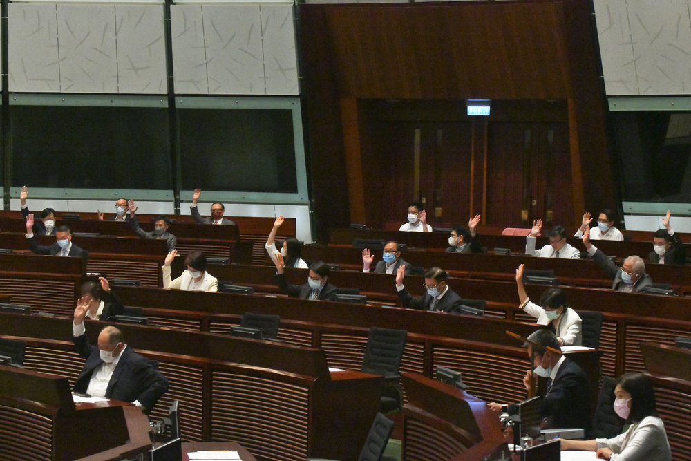 After the vote, Erick Tsang said the bill will be gazetted on May 21.SING TAO After the vote, Erick Tsang said the bill will be gazetted on May 21.SING TAO