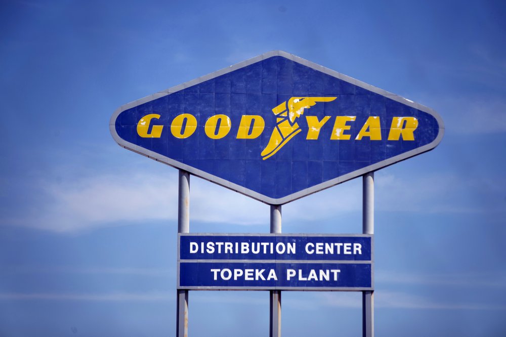 Signage for the Goodyear Distribution Center in Topeka, Kansas. Signage for the Goodyear Distribution Center in Topeka, Kansas.