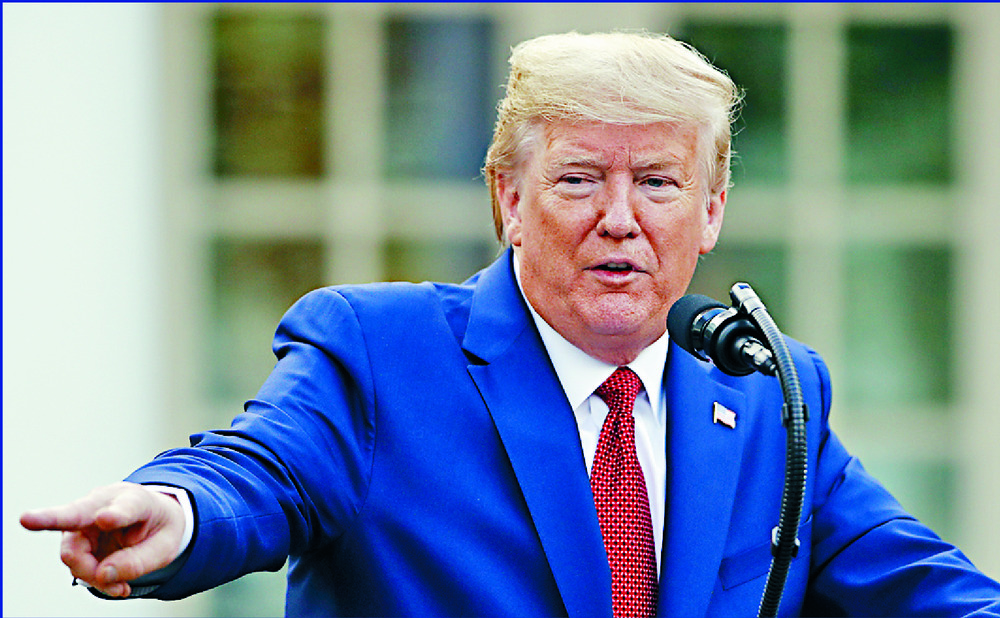 Donald Trump said social distancing guidelines will remain in place until at least April 30, with New York still the epicenter of the US outbreak. AP, REUTERS Donald Trump said social distancing guidelines will remain in place until at least April 30, with New York still the epicenter of the US outbreak. AP, REUTERS