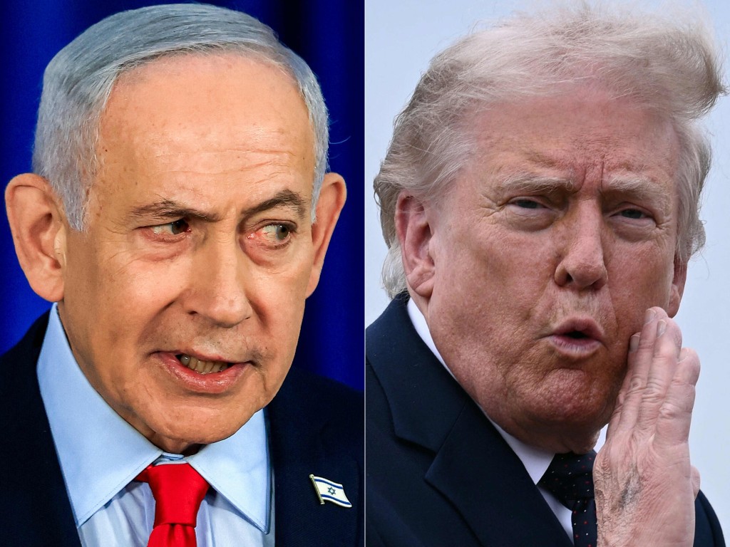  Israeli Prime Minister Benjamin Netanyahu and US President Donald Trump. (AFP)