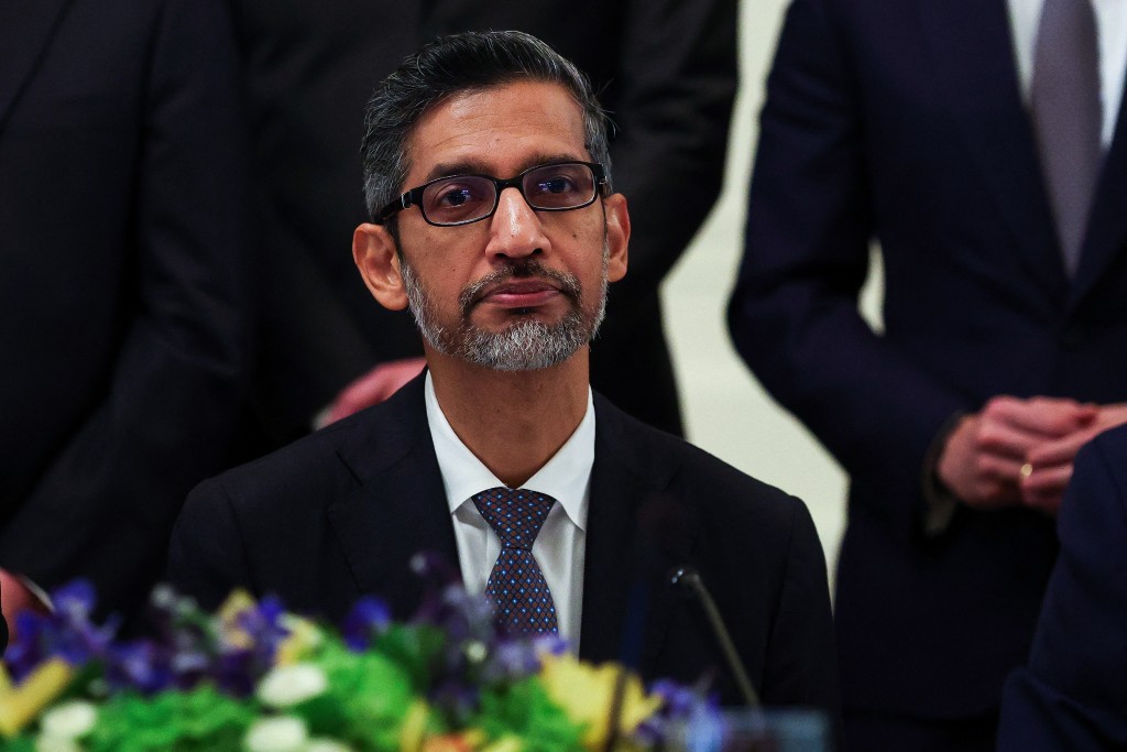 Google CEO Sundar Pichai attends a meeting on artificial intelligence in the East Room of the White House on September 29, 2026 in Washington, DC. The meeting comes as some have called for a slowdown in AI development amid rising safety concerns. Kevin Dietsch/Getty Images/AFP