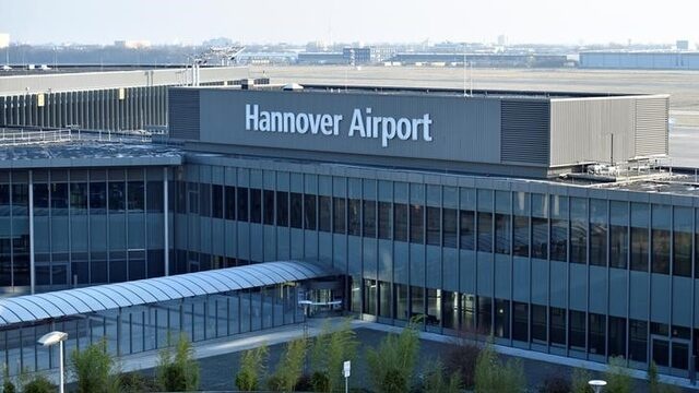 File photo of the entrance to Hanover Airport, Germany. January 26, 2017. REUTERS/Fabian Bimmer