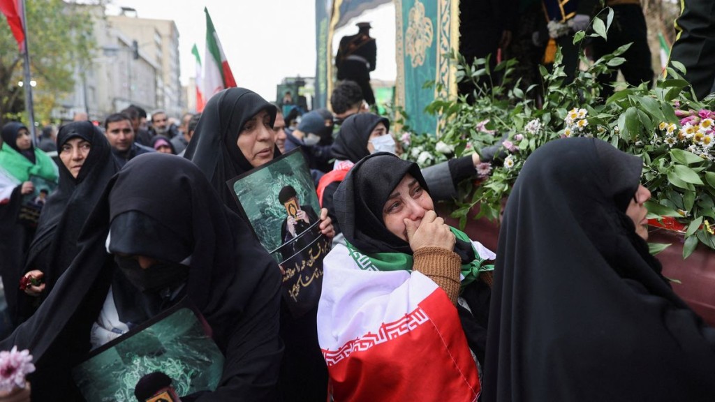 Funeral of the security forces who were killed in the protests that erupted in Tehran. Reuters