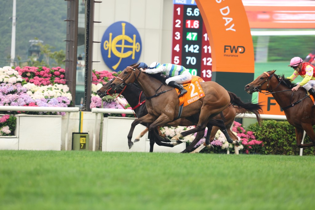 Voyage Bubble and jockey James McDonald lose by a short-head to Red Lion.