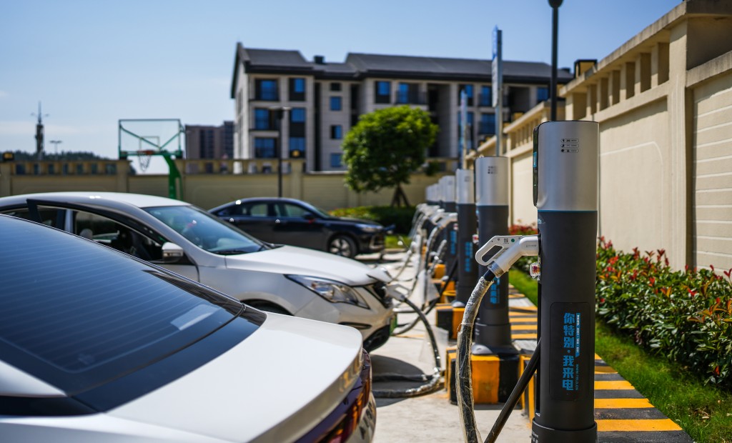 EV charging piles in Guizhou, China. XINHUA