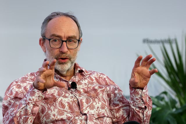 Wikipedia co-founder Jimmy Wales takes part in a conversation, at the Reuters NEXT conference, in New York City, New York, U.S., December 3, 2025. REUTERS/Brendan McDermid