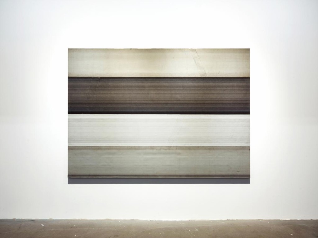 Dave CHOW Yui Wang, Constant, 2025, Treadmill Running Belt and Aluminium,  167 x 235 x 3.5 cm