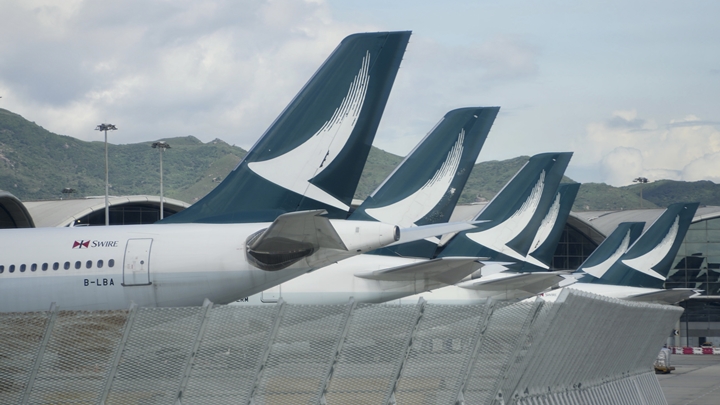 Hong Kong's flagship carrier Cathay Pacific has climbed six places to rank third among the top 25 airlines around the globe. (File)