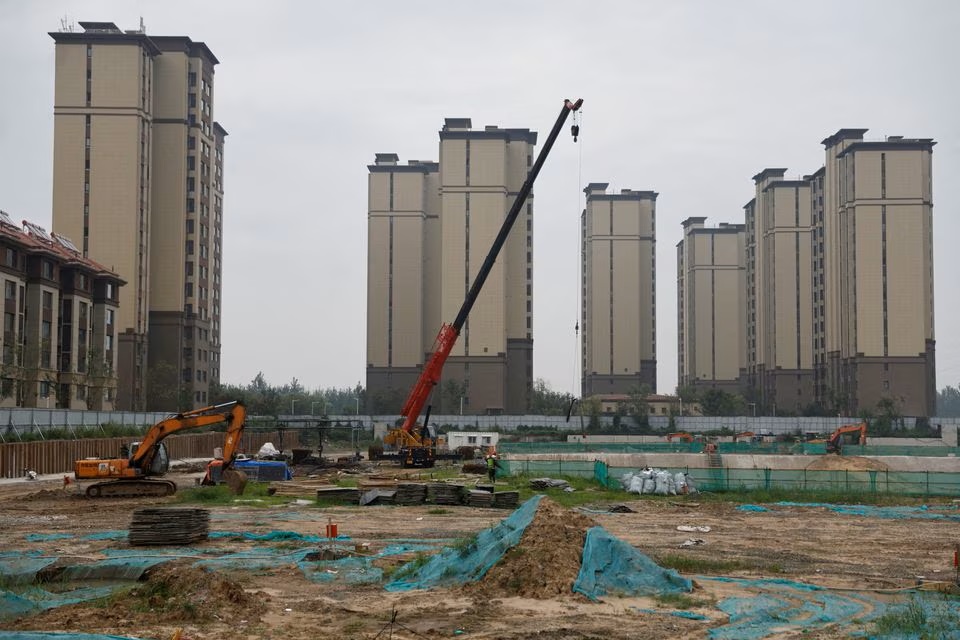 A construction site of residential buildings by Chinese developer Country Garden is pictured in Tianjin. (Reuters) A construction site of residential buildings by Chinese developer Country Garden is pictured in Tianjin. (Reuters)