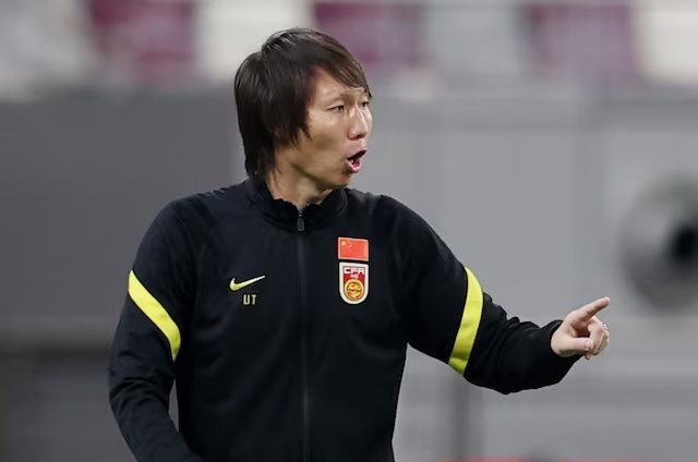 Soccer Football - World Cup - Asia Qualifiers - Group B - China v Japan - Khalifa Stadium, Doha, Qatar - September 7, 2021 China coach Li Tie reacts REUTERS/Ibraheem Al Omari/File photo