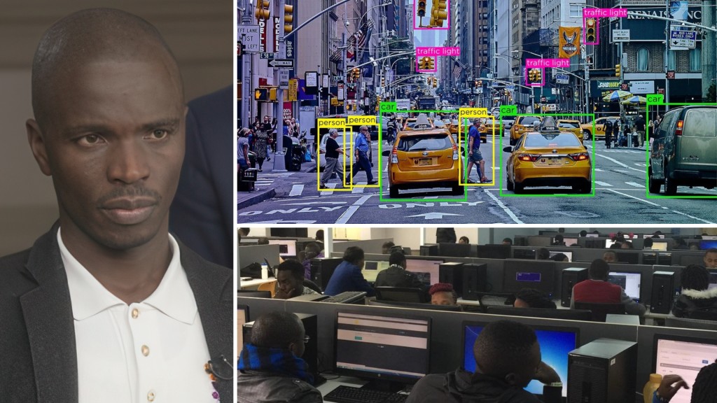 Naftali Wambalo is hired by the outsourcing company SAMA in Nairobi as a data labeler.
