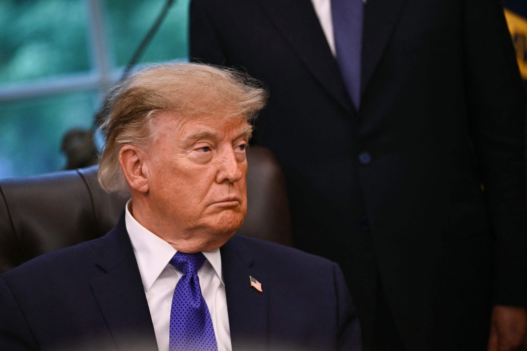 US President Donald Trump makes an announcement on steel in the Oval Office of the White House in Washington, DC, on September 28, 2026. (Photo by Kent NISHIMURA / AFP)