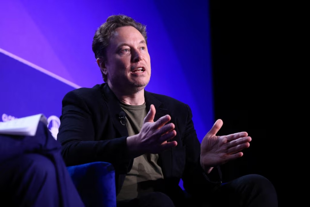Elon Musk, Chief Executive Officer of SpaceX and Tesla and owner of X speaks at the Milken Conference 2024 Global Conference Sessions at The Beverly Hilton in Beverly Hills, California, U.S., May 6, 2024. REUTERS/David Swanson