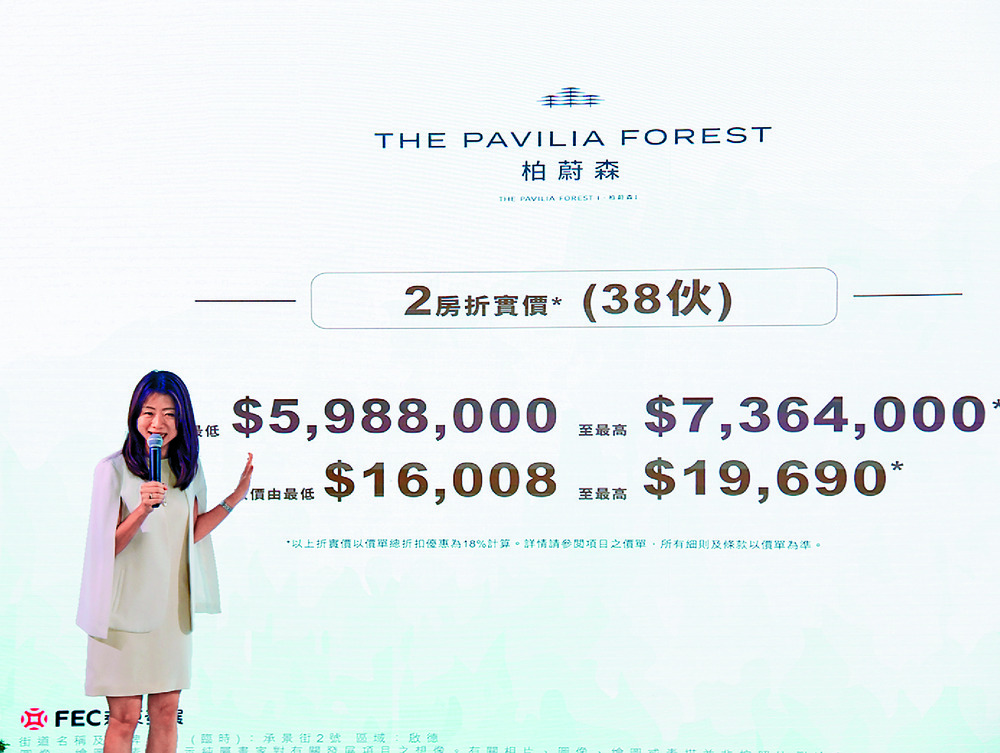 New World Development’s general manager of business and marketing, special projects, and VIP customer development Cannas Ho reveals the first price list. Sing Tao New World Development’s general manager of business and marketing, special projects, and VIP customer development Cannas Ho reveals the first price list. Sing Tao