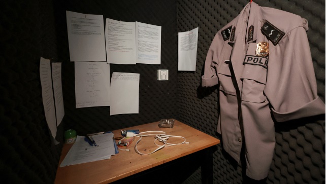 Small booths that are lined with acoustic foam were used to make scam calls to victims. REUTERS/Chalinee Thirasupa