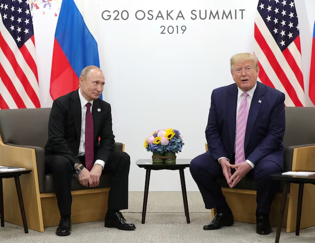Russia's President Vladimir Putin and U.S. President Donald Trump attend a meeting on the sidelines of the G20 summit in Osaka, Japan June 28, 2019. (Reuters) Russia's President Vladimir Putin and U.S. President Donald Trump attend a meeting on the sidelines of the G20 summit in Osaka, Japan June 28, 2019. (Reuters)