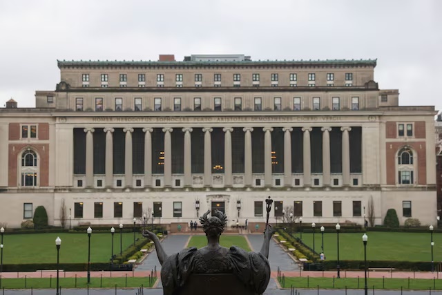 A view of the main campus of Columbia University in New York City, New York, U.S., April 12, 2025. REUTERS/Caitlin Ochs/File Photo