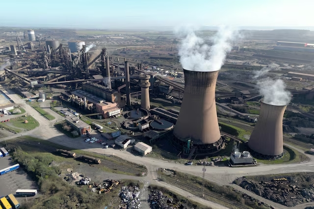 A general view shows British Steel's Scunthorpe plant, in Scunthorpe, northern England, Britain, March 31, 2025. (Reuters)