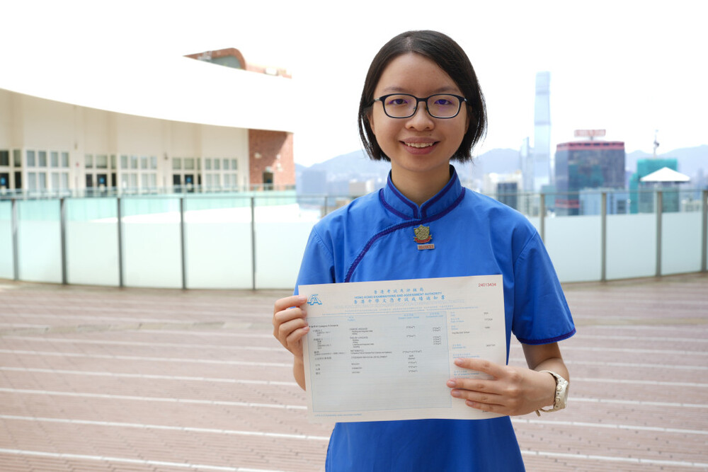 Lau Hok-yau, this year's sole female super top scorer from Ying Wa Girls’ School. 