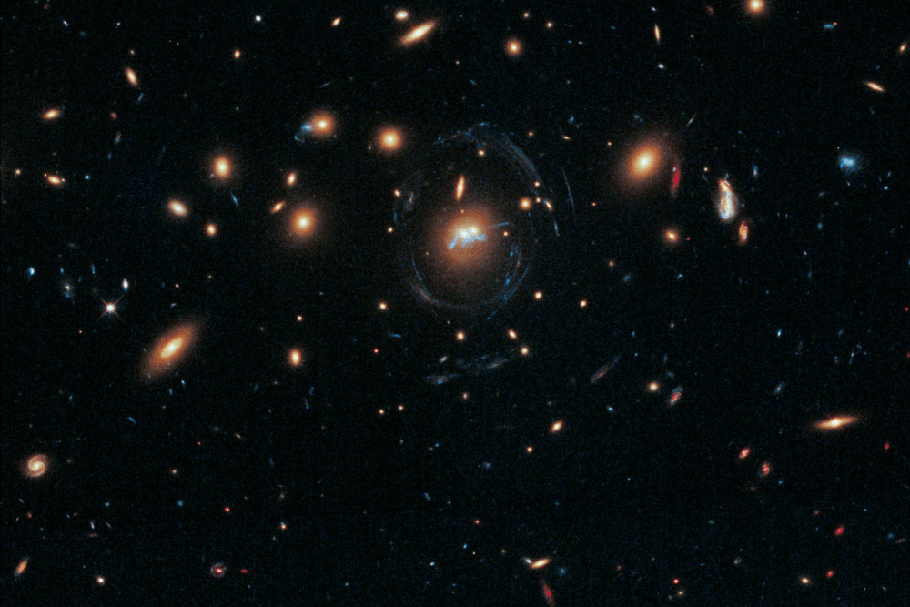 The dense galaxy cluster SDSS J1531+3414 in the northern constellation Corona Borealis, as captured by NASA's Hubble Telescope in 2017. Photo: NASA The dense galaxy cluster SDSS J1531+3414 in the northern constellation Corona Borealis, as captured by NASA's Hubble Telescope in 2017. Photo: NASA