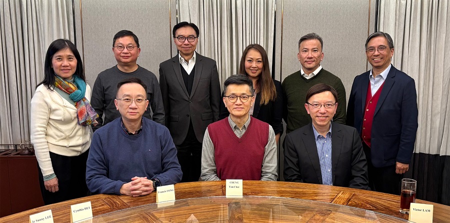 Clockwise, from left: MPFA chief operation officer Cynthia Hui, Paul Loo, Sunny Lee, Wendy Lee, MPFA chief corporate affairs officer Wallace Lau, chief executive of eMPF Platform Company Eric Lui, Victor Lam, MPFA managing director Cheng Yan-chee, and Francis Fong. Photo by MPFA Clockwise, from left: MPFA chief operation officer Cynthia Hui, Paul Loo, Sunny Lee, Wendy Lee, MPFA chief corporate affairs officer Wallace Lau, chief executive of eMPF Platform Company Eric Lui, Victor Lam, MPFA managing director Cheng Yan-chee, and Francis Fong. Photo by MPFA