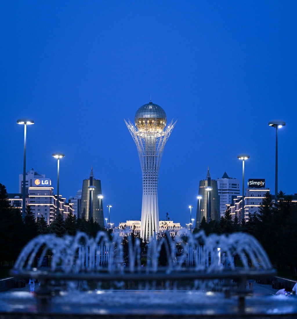 Baiterek Tower in Astana, Kazakhstan.