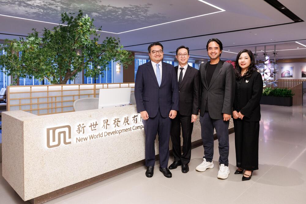 Eric Ma Siu-cheung (second left) Adrian Cheng Chi-kong (second right) Eric Ma Siu-cheung (second left) Adrian Cheng Chi-kong (second right)