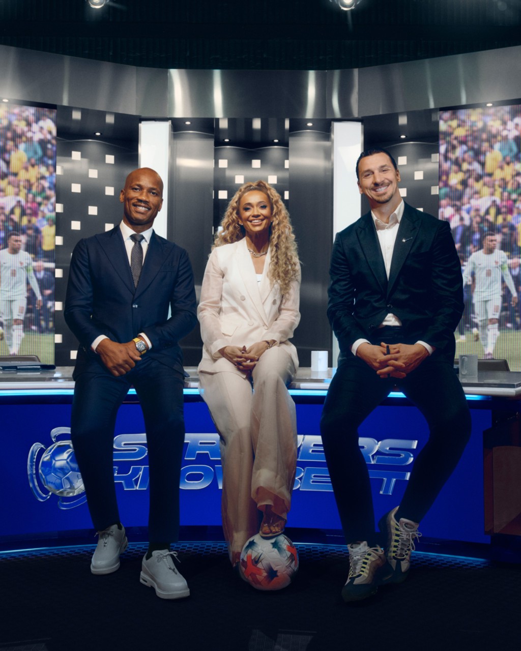 Football icons Didier Drogba (left most) and Zlatan Ibrahimovići (right most) featuring in Nike's latest campaign.