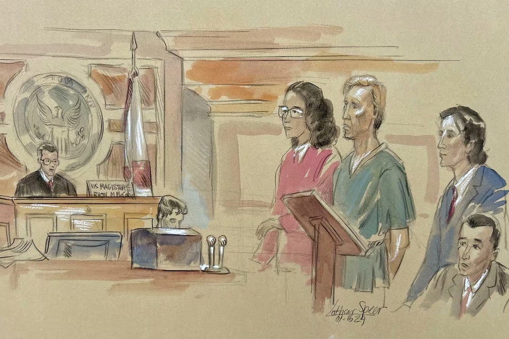Ryan W. Routh, suspected of attempting to assassinate Donald Trump, appears in federal court where he was charged with two gun-related crimes in West Palm Beach, Florida, U.S. September 16, 2024 in a courtroom sketch. REUTERS/Lothar Speer Ryan W. Routh, suspected of attempting to assassinate Donald Trump, appears in federal court where he was charged with two gun-related crimes in West Palm Beach, Florida, U.S. September 16, 2024 in a courtroom sketch. REUTERS/Lothar Speer