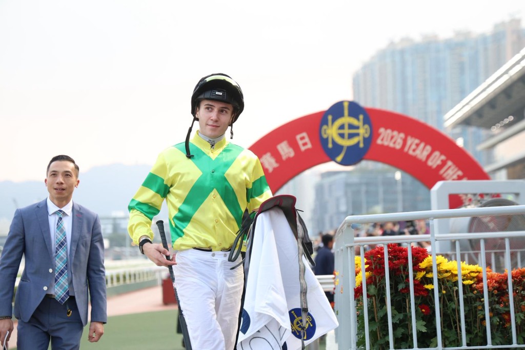 Dylan Browne McMonagle after his front-running ride on Riding Together. Singtao