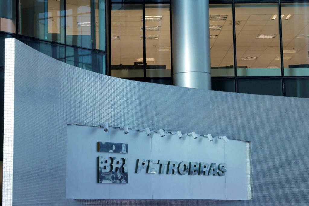 A view shows the logo of Brazilian state-run oil firm Petrobras in Rio de Janeiro, Brazil June 5, 2025. REUTERS