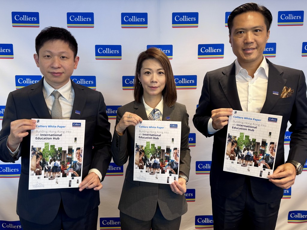 From left, Jason Kwong, head of land consultancy, Kathy Lee, and Thomas Chak. Colliers Hong Kong