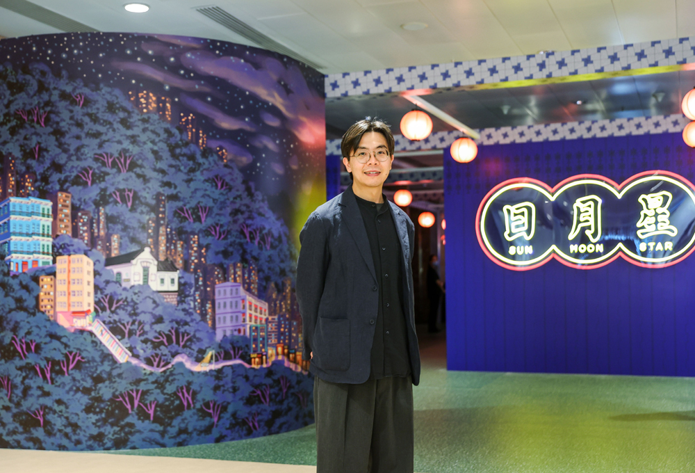 Local artist Wong Chun-hei created a mural for the exterior walls of the