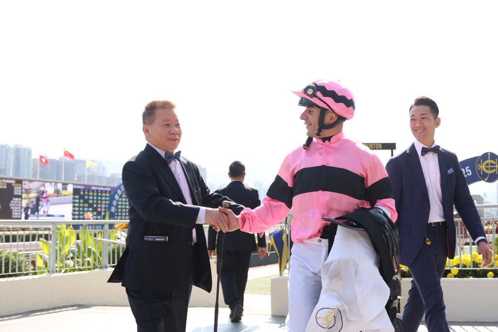 Gold Master's trainer Manfred Man (left) and jockey Andrea Atzeni