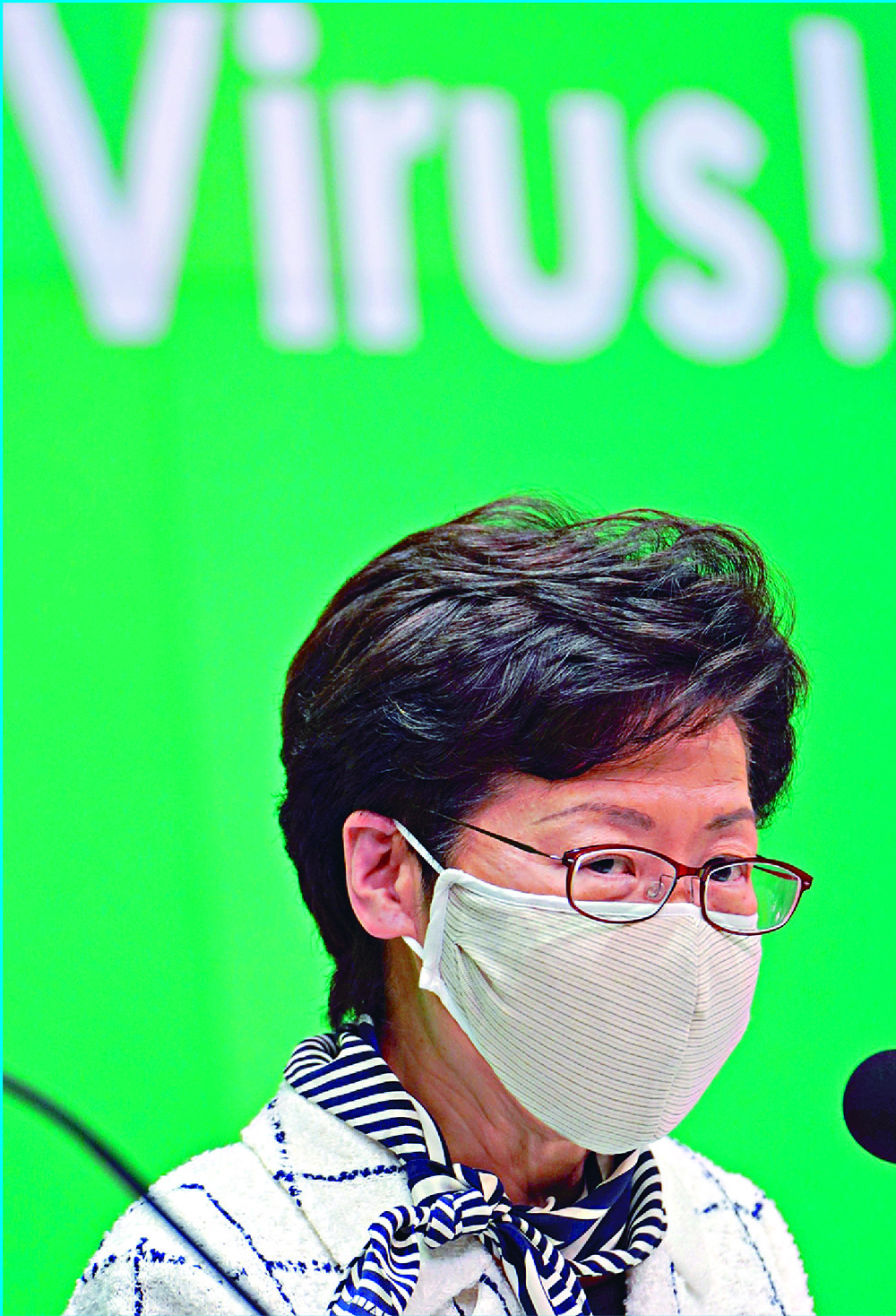 Carrie Lam announces the new measures. AP Carrie Lam announces the new measures. AP