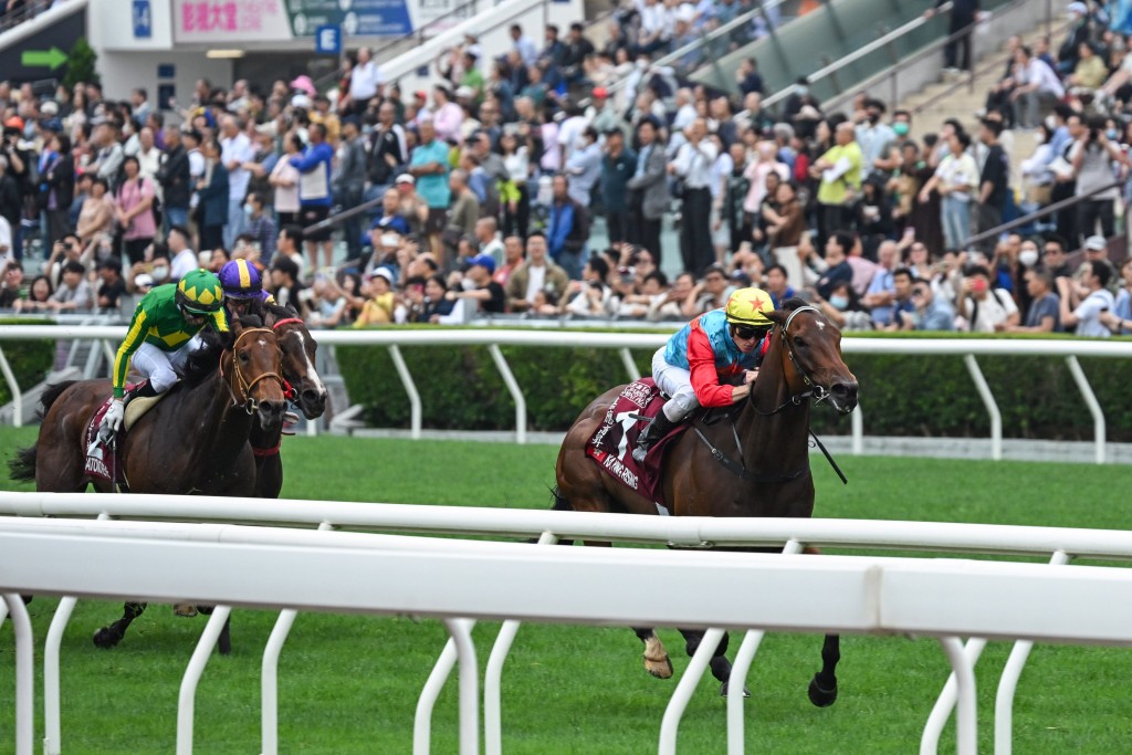 Ka Ying Rising leaves his rivals in his wake in the G1 Chairman's Sprint Prize at Sha Tin. 'Every time you come out here, he produces something special,' says jockey Zac Purton.