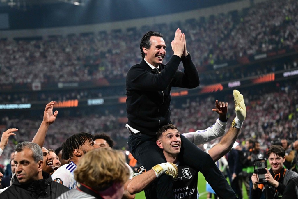 Unai Emery has now won the Europa League five times. AFP 