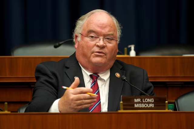Rep. Billy Long (R-MO) asks questions to Dr. Richard Bright, former director of the Biomedical Advanced Research and Development Authority, during a House Energy and Commerce Subcommittee on Health hearing to discuss protecting scientific integrity in response to the coronavirus disease (COVID-19) outbreak on Capitol Hill in Washington, U.S., May 14, 2020. Greg Nash/Pool via REUTERS Rep. Billy Long (R-MO) asks questions to Dr. Richard Bright, former director of the Biomedical Advanced Research and Development Authority, during a House Energy and Commerce Subcommittee on Health hearing to discuss protecting scientific integrity in response to the coronavirus disease (COVID-19) outbreak on Capitol Hill in Washington, U.S., May 14, 2020. Greg Nash/Pool via REUTERS