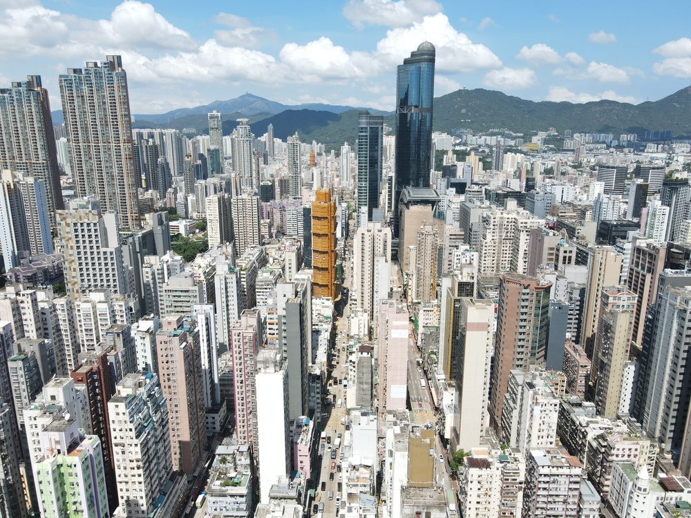 High-rises are packed into the dense Yau Ma Tei district of Hong Kong. (Bloomberg) 