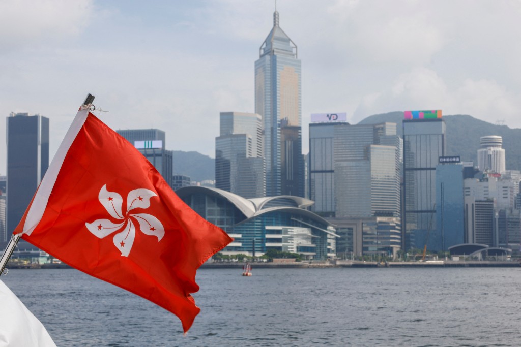 A Hong Kong flag is seen on a vessel at Victoria Harbour in Hong Kong, China August 30, 2024. REUTERS
