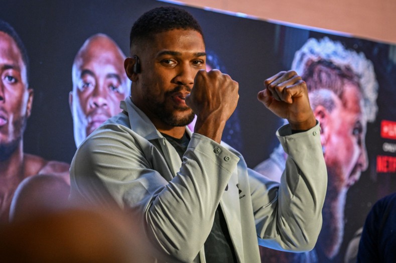 Anthony Joshua will be fighting for the first time since getting hurt in a car accident. AFP