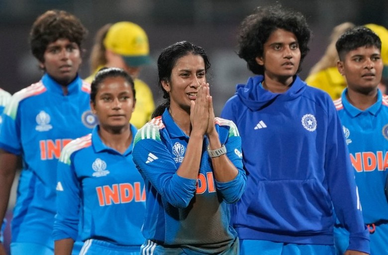 Jemimah Rodrigues celebrates with teammates. AP