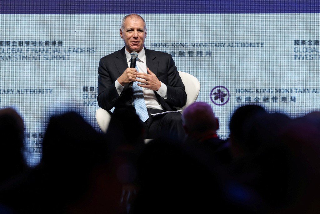 Georges Elhedery, Group Chief Executive of HSBC, speaks at the Global Financial Leaders' Investment Summit, in Hong Kong, China, November 4, 2025. REUTERS